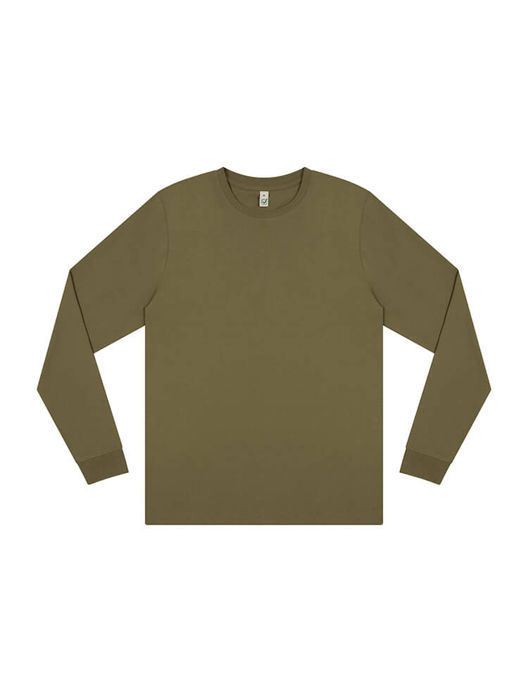 Camiseta orgánica descolorida de manga larga: Hombre