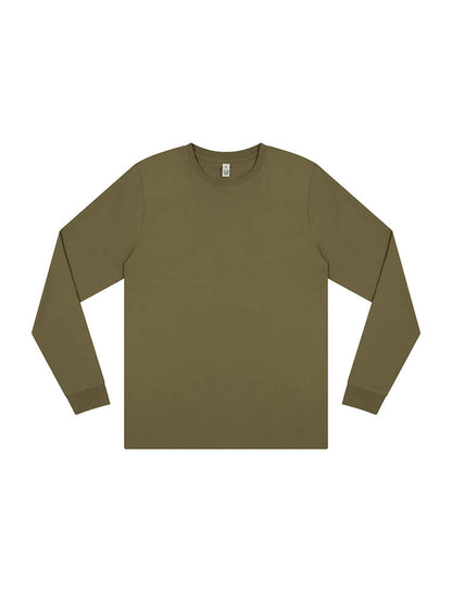 Camiseta orgánica descolorida de manga larga: Hombre