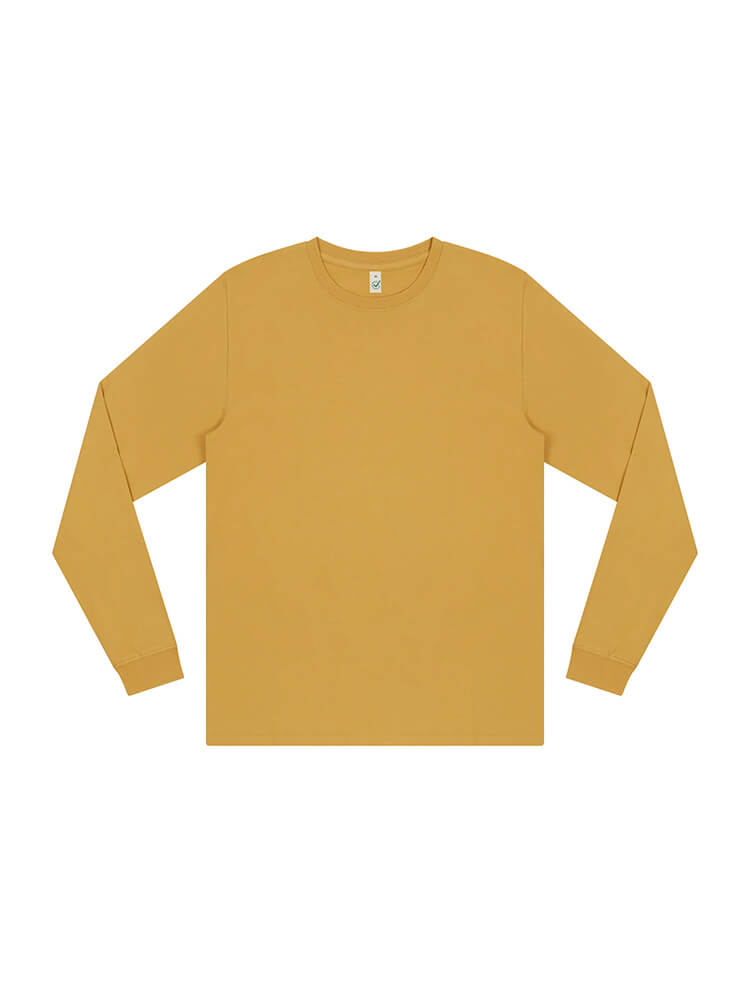 Camiseta orgánica descolorida de manga larga: Hombre