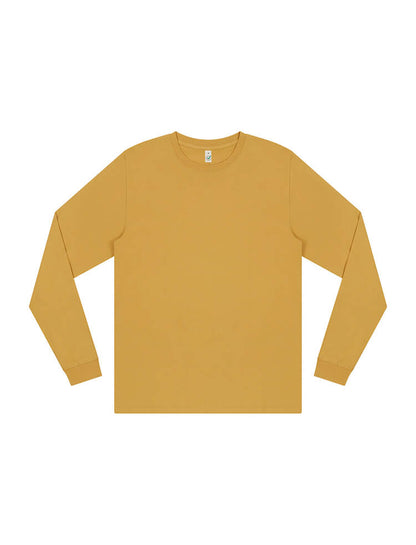Camiseta orgánica descolorida de manga larga: Hombre