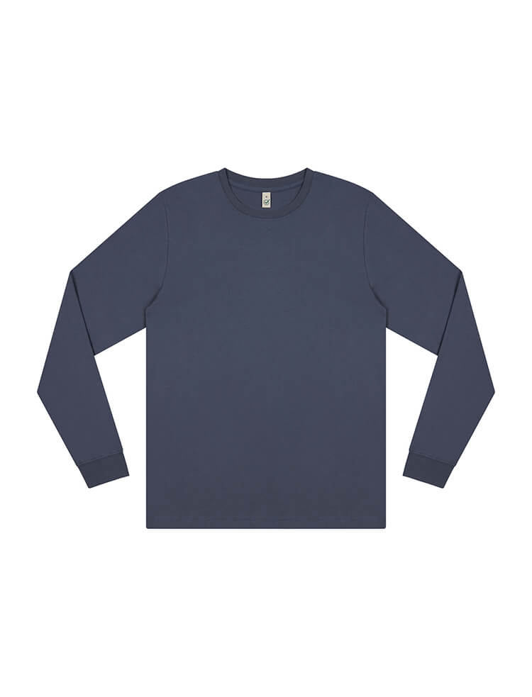 Camiseta orgánica descolorida de manga larga: Hombre