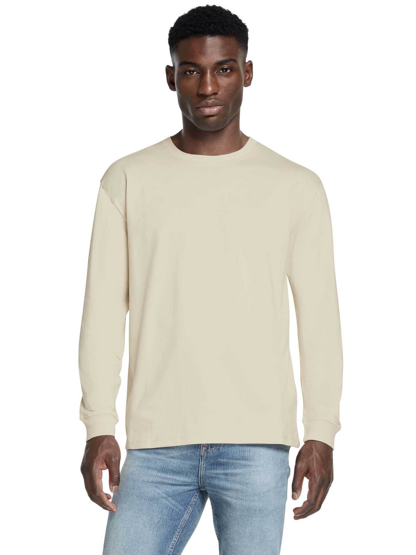 Camiseta orgánica descolorida de manga larga: Hombre