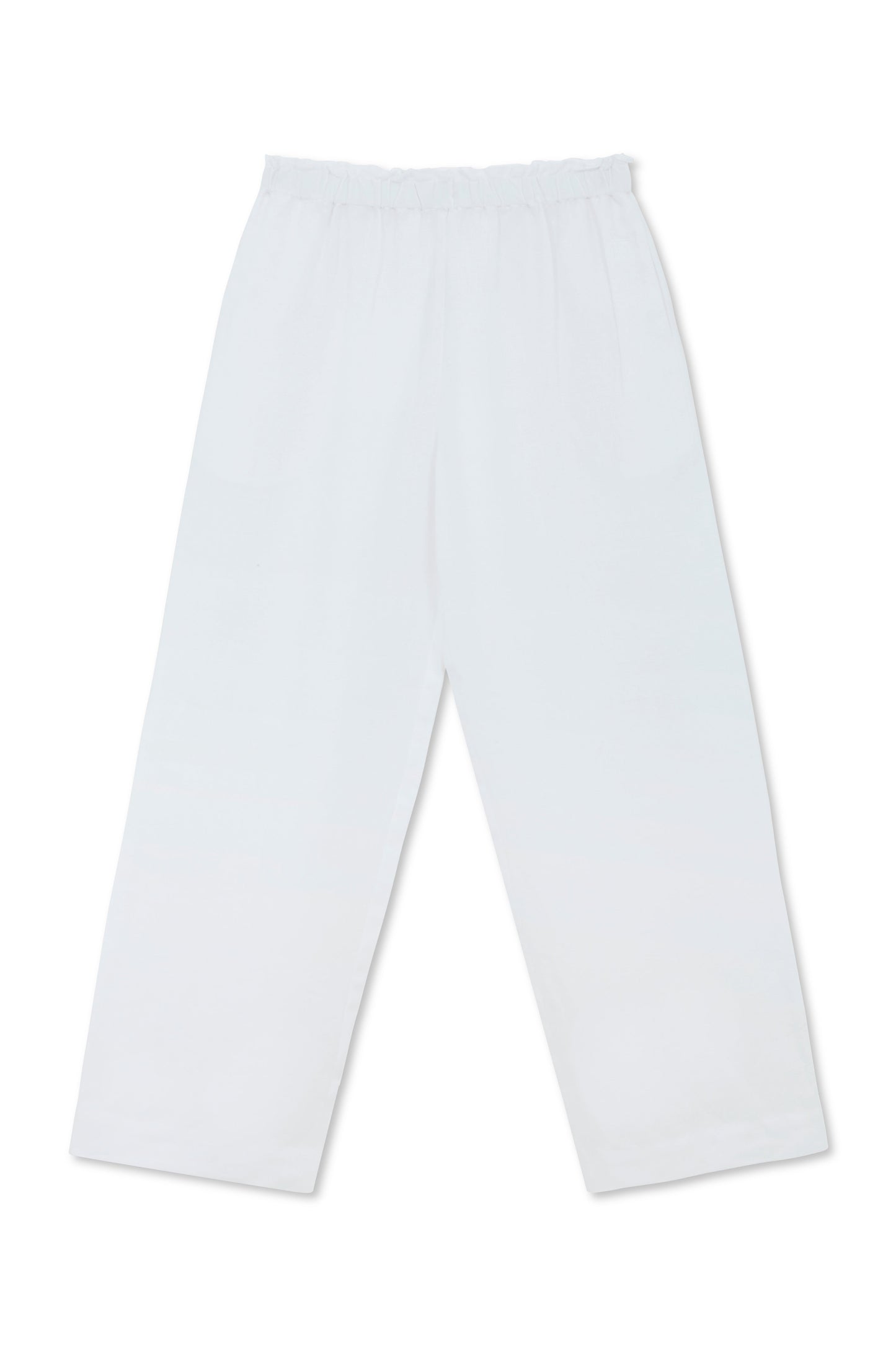 Má + Lin Maya Wide-Leg Linen Trousers in White