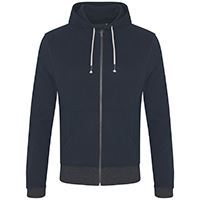 Contrast Zipped Recycled Cotton Hoodie