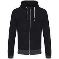 Contrast Zipped Recycled Cotton Hoodie