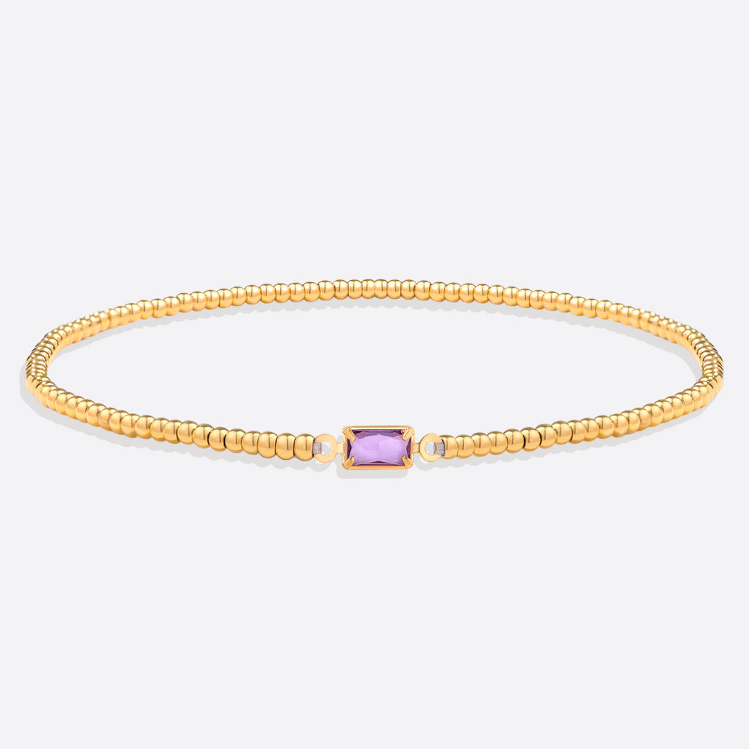 Savaé Design Gold Beaded Birthstone Bracelet