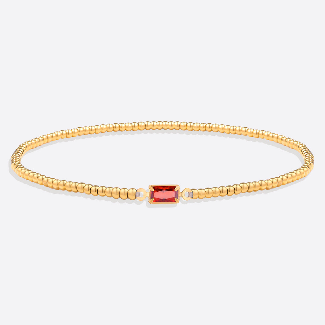 Savaé Design Gold Beaded Birthstone Bracelet