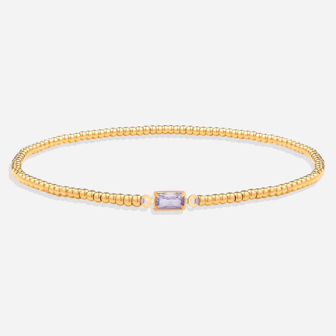 Savaé Design Gold Beaded Birthstone Bracelet