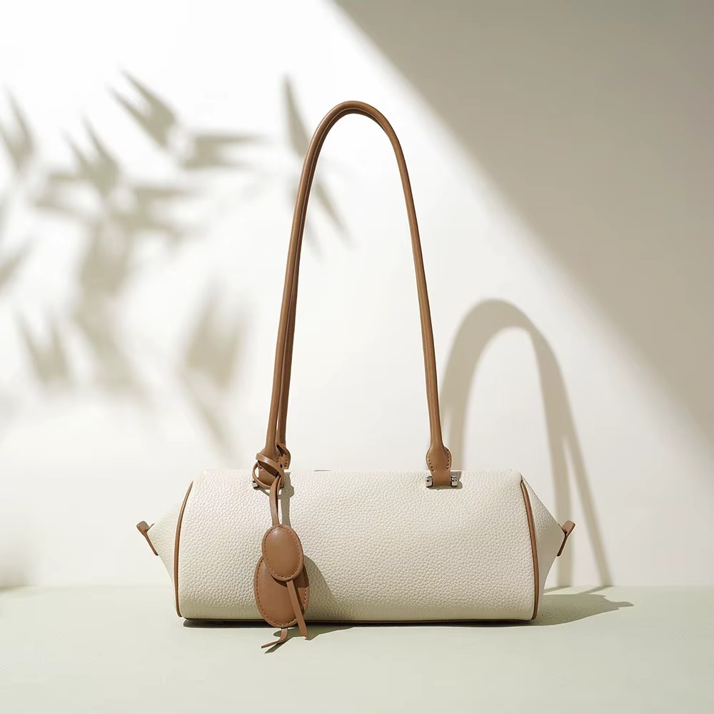 The Frost Petal Foldable Genuine Leather Shoulder Bag