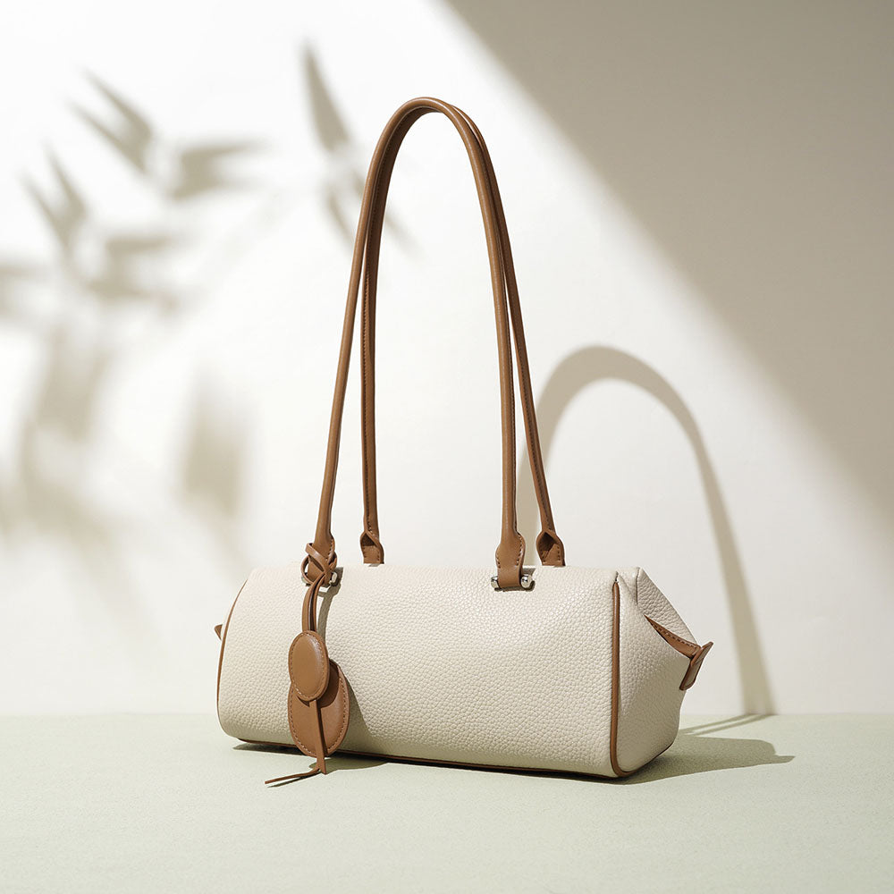 The Frost Petal Foldable Genuine Leather Shoulder Bag
