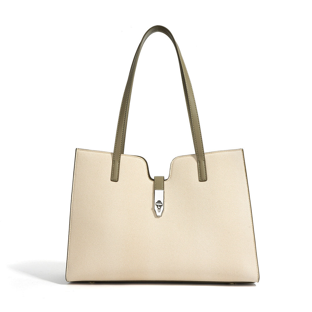 The Haven Bend Structured Genuine Leather Tote Bag