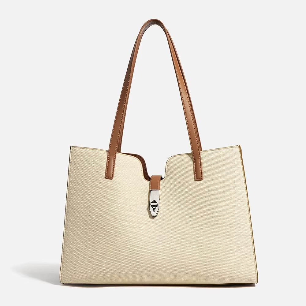 The Haven Bend Structured Genuine Leather Tote Bag