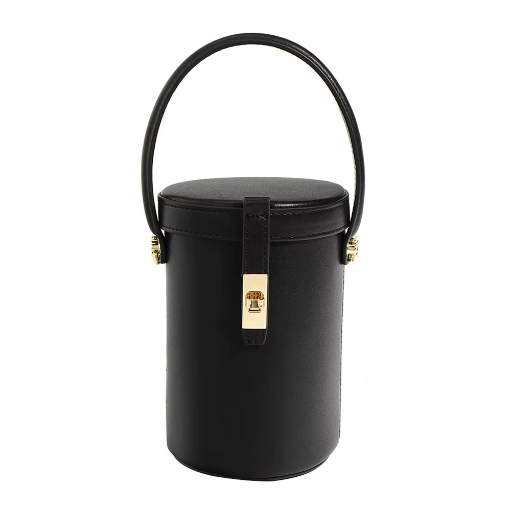 The Whisper Bucket Genuine Leather Cylindrical Crossbody Bag