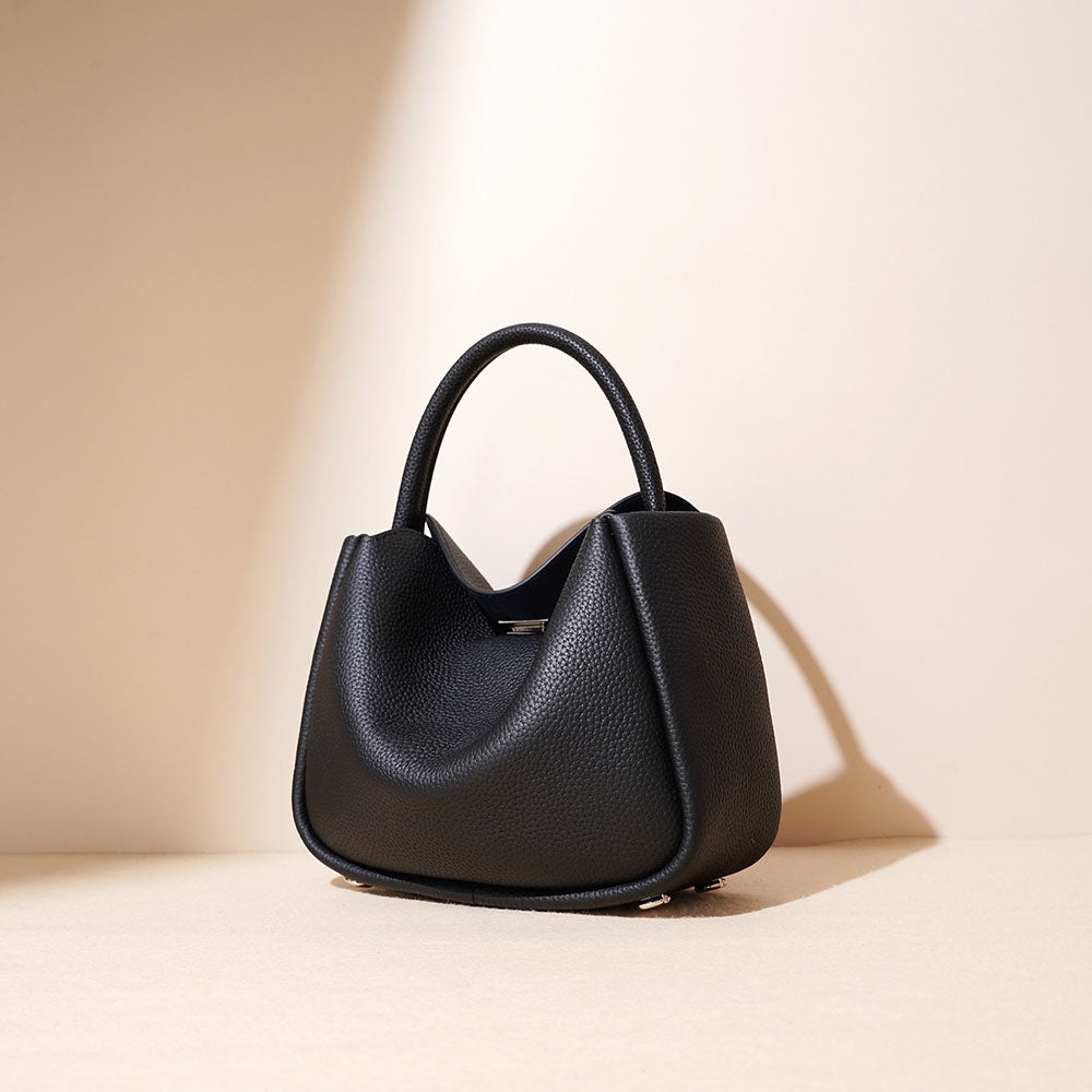 The Aura Tote Pebbled Leather Shoulder Bag