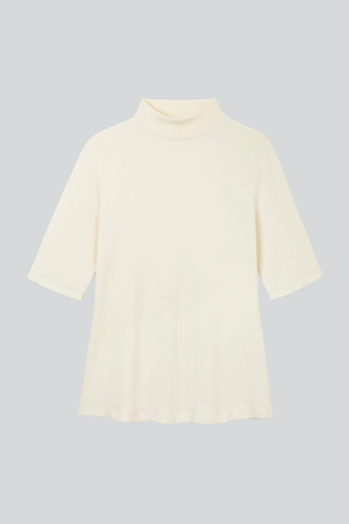 Women's Mock Neck Micro Modal Ribbed Top by Lavender Hill Clothing
