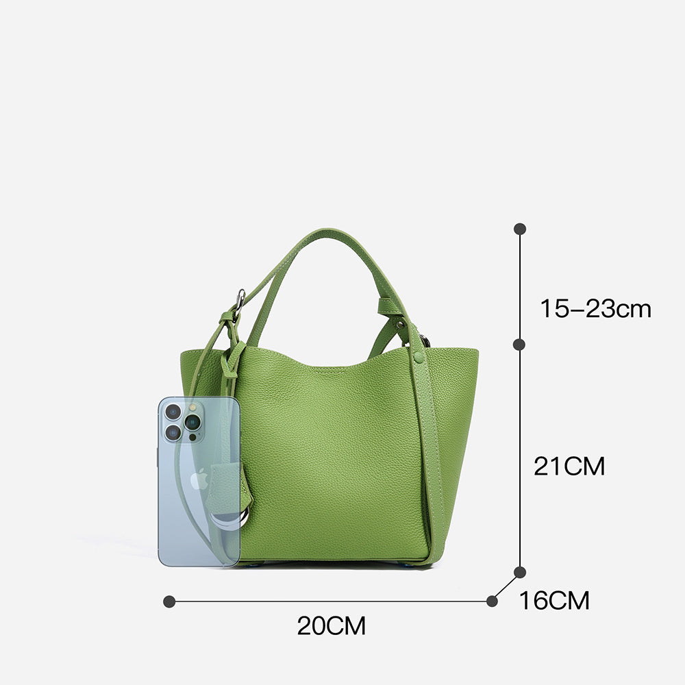 The Dawn Drift Genuine Leather Bucket Shoulder Bag