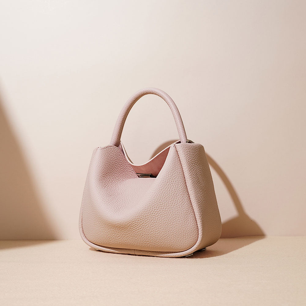 The Aura Tote Pebbled Leather Shoulder Bag