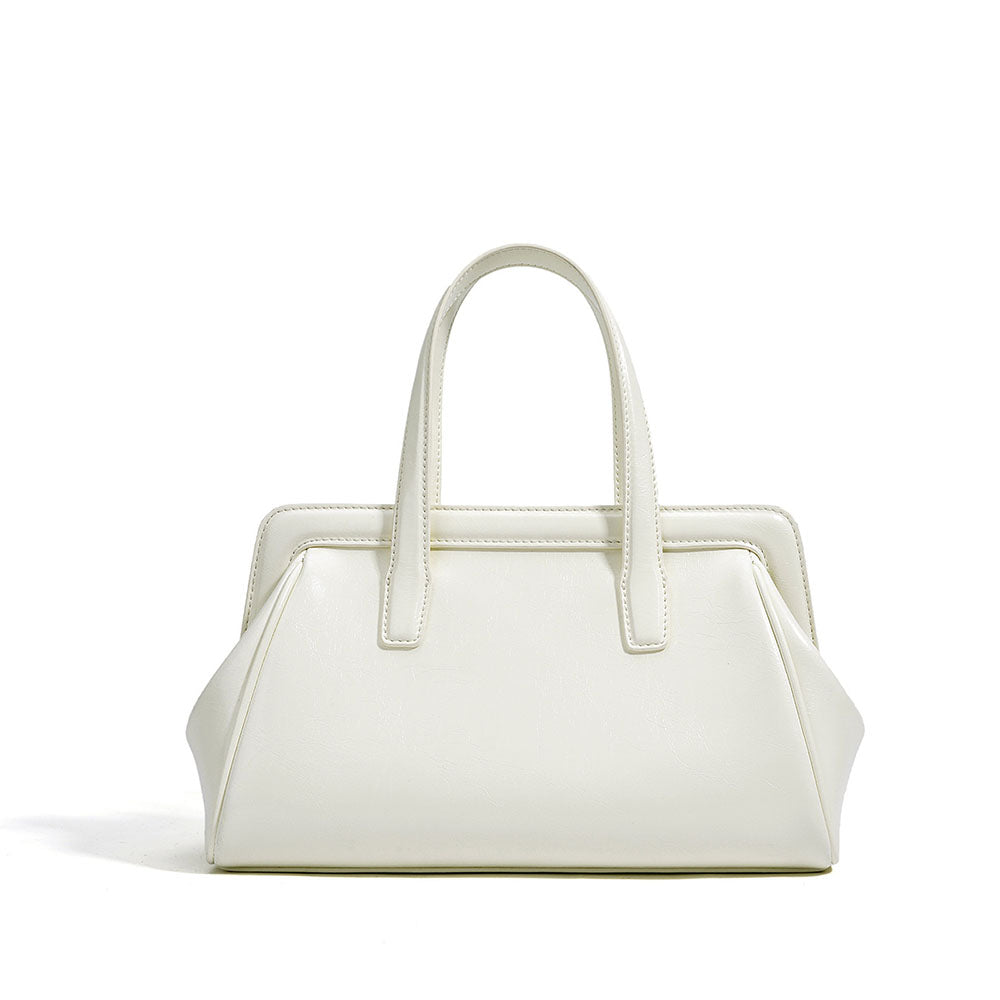 The Pearl Arc Structured Leather Satchel Bag