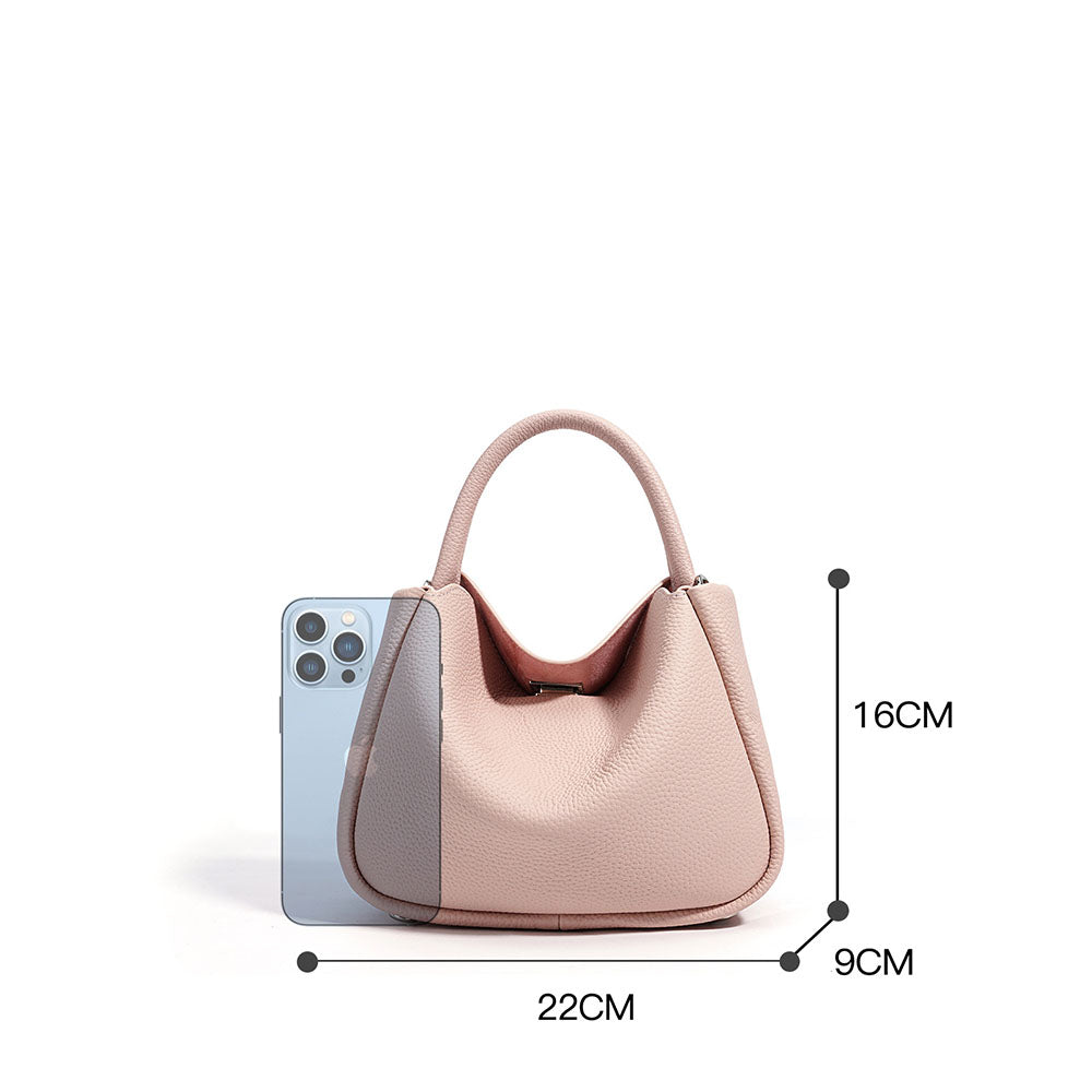 The Aura Tote Pebbled Leather Shoulder Bag