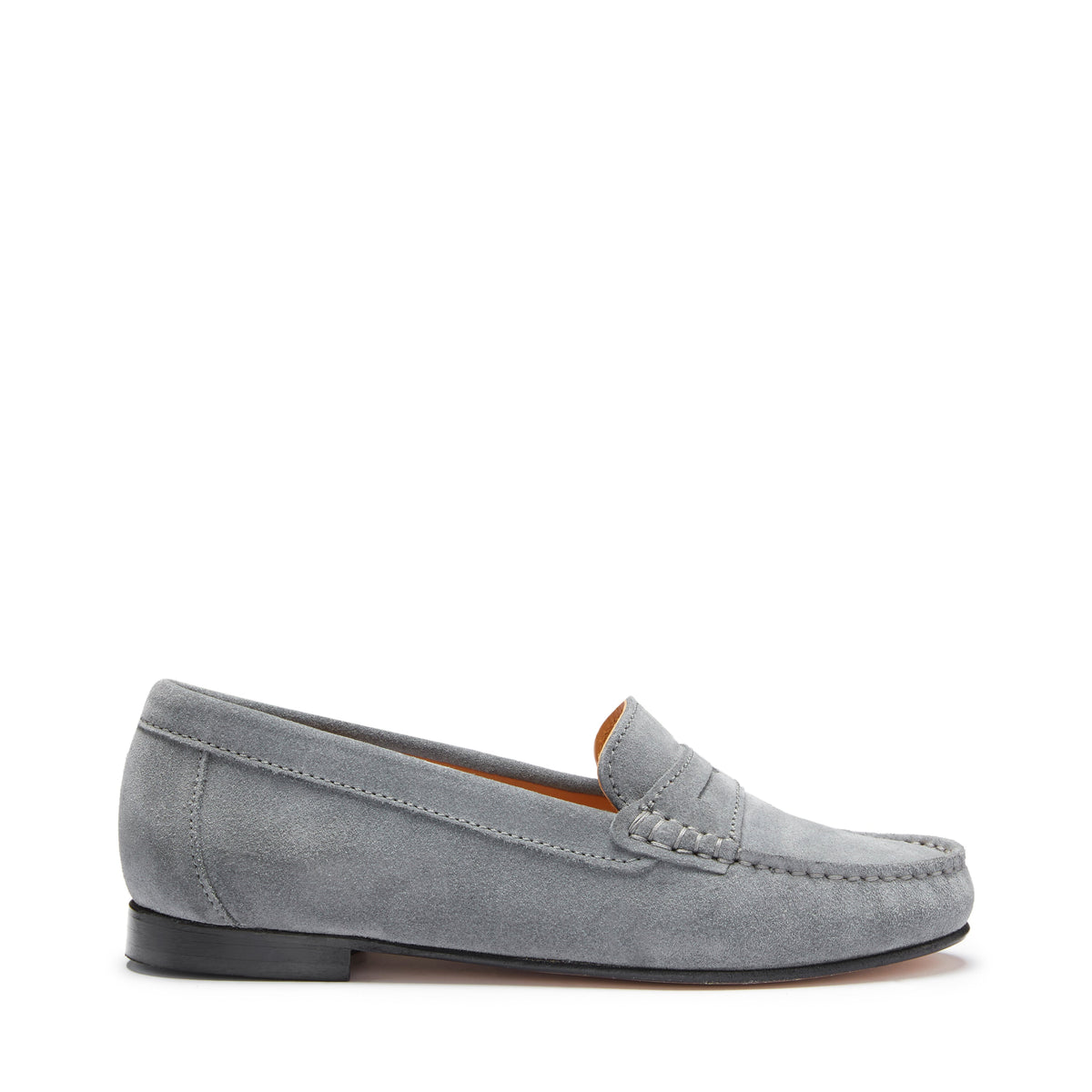 Hugs & Co. Women's Slate Grey Suede Penny Loafers