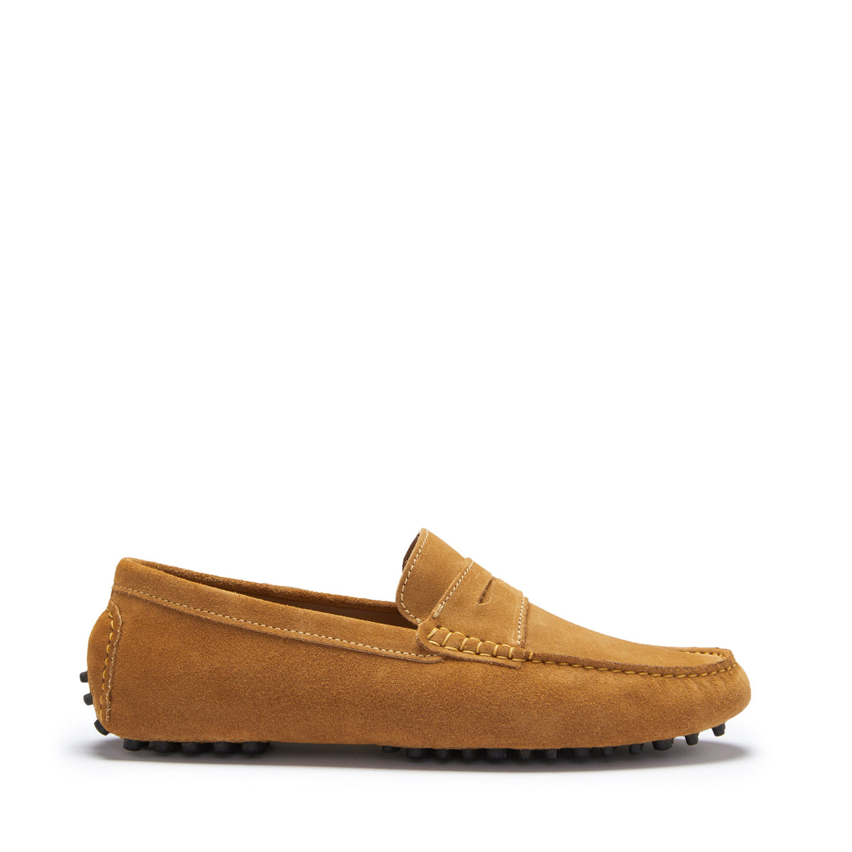 Hugs & Co. Men's Tobacco Suede Penny Driving Loafers