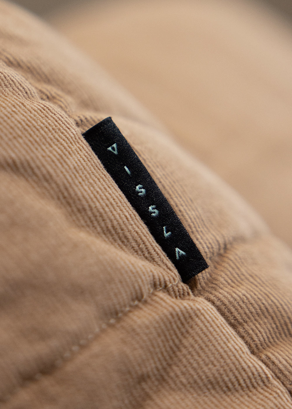 Vissla Paxon Organic Corduroy Puffer Jacket in Dark Sand for Men