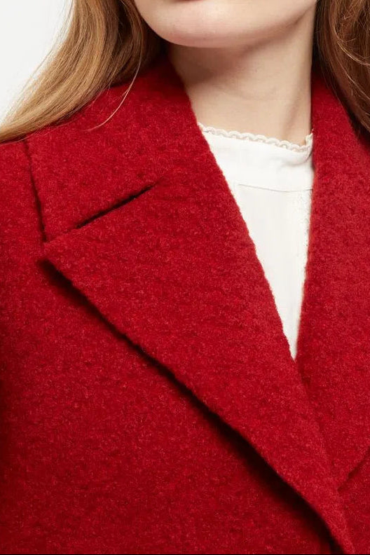 Louche Mischa Statement Sleeve Coat - Dark Red
