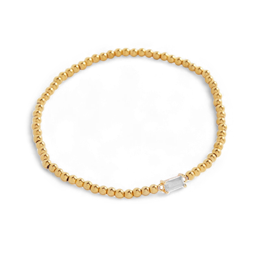 Savaé Design Gold Beaded Birthstone Bracelet