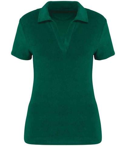Polo de algodón orgánico con textura de toalla — Mujer
