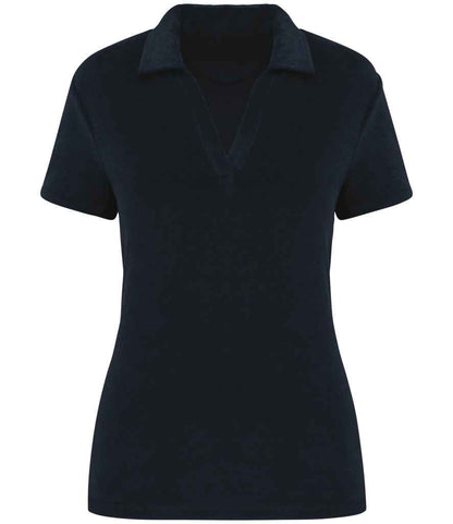 Polo de algodón orgánico con textura de toalla — Mujer