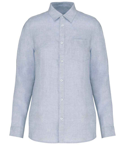 Linen Long Sleeve Shirt: Womens