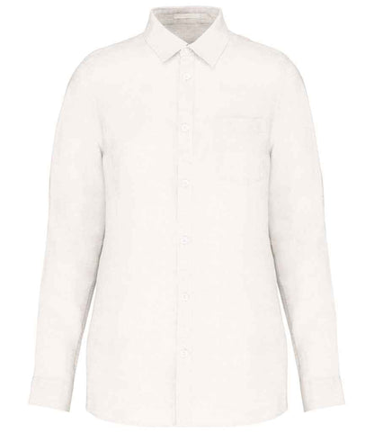 Linen Long Sleeve Shirt: Womens