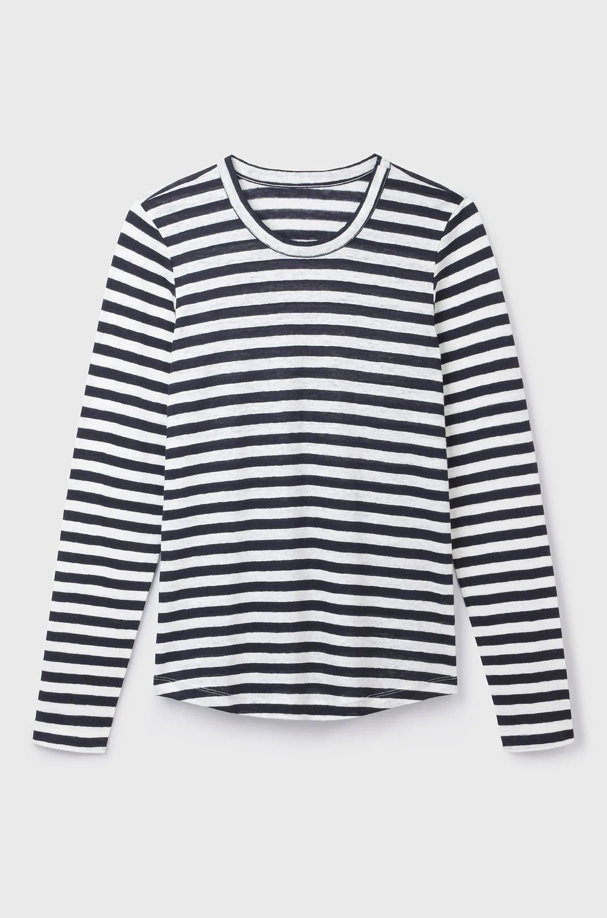 Lavender Hill Clothing Long Sleeve Striped Linen T-Shirt