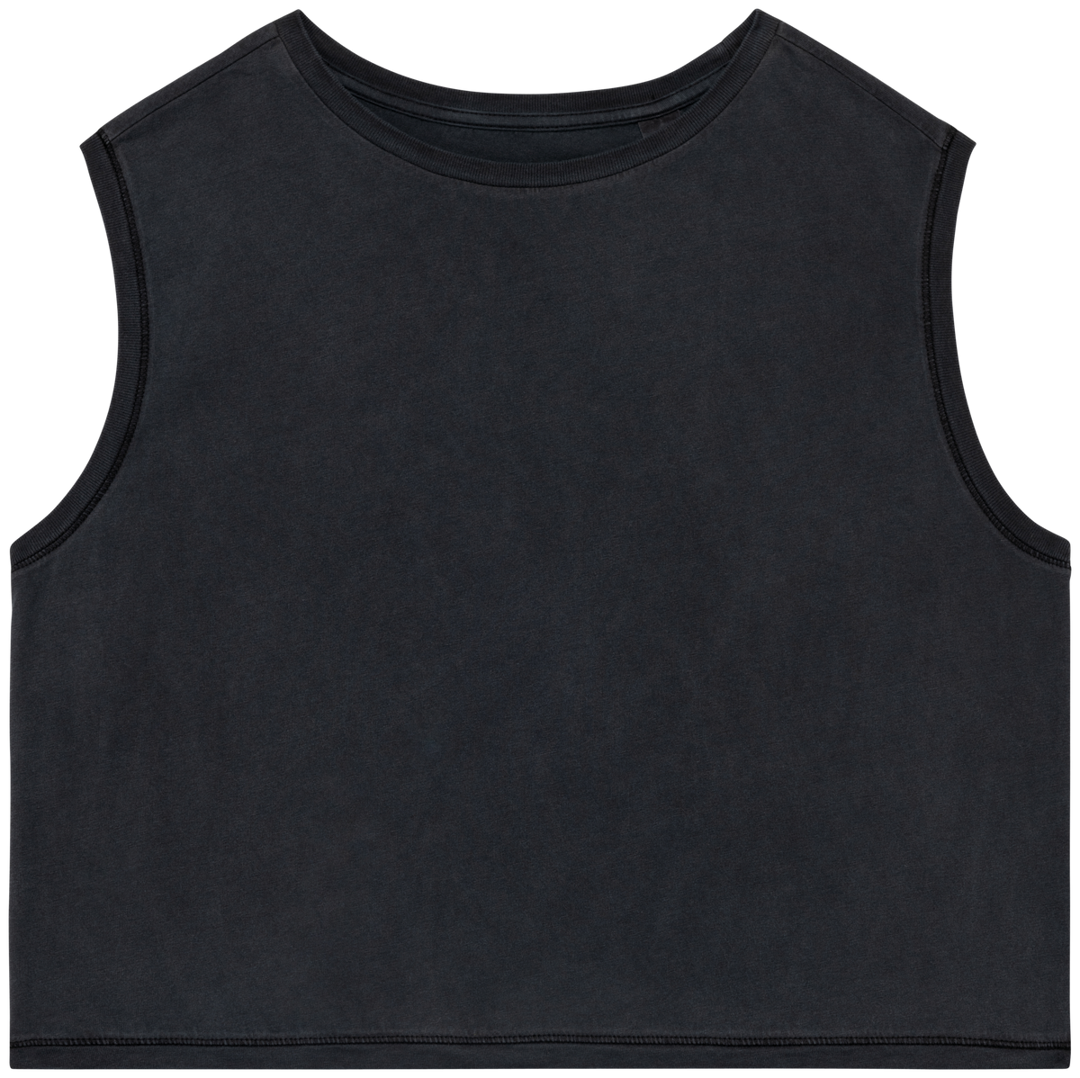 Earth Wardrobe Organic Cotton Faded Cropped Tank Top: Womens