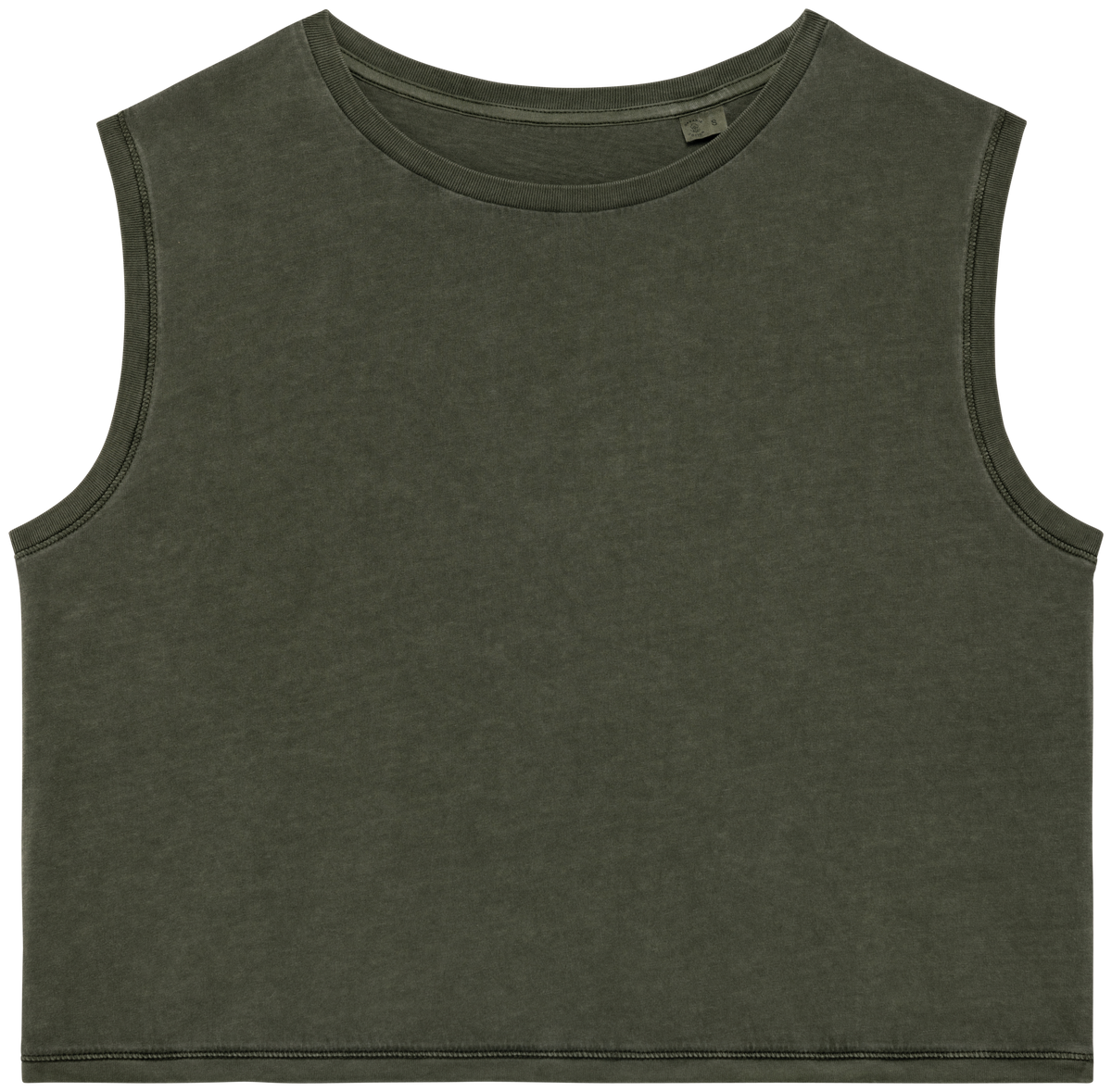 Earth Wardrobe Organic Cotton Faded Cropped Tank Top: Womens