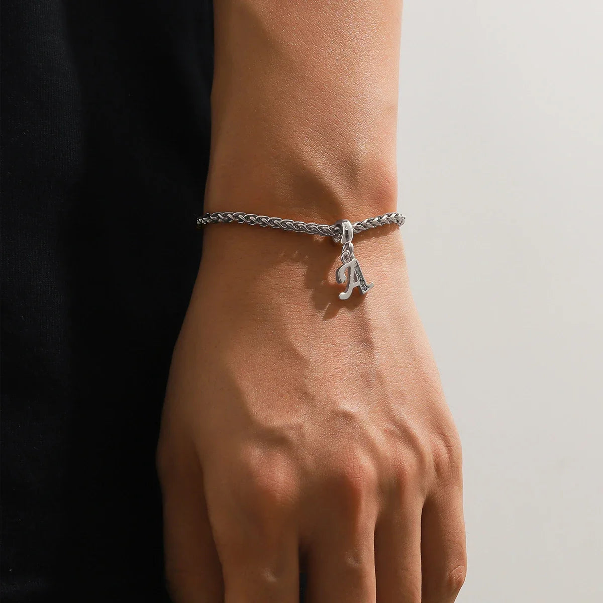 Savaé Design Initial Charm Bracelet in Gold and Silver