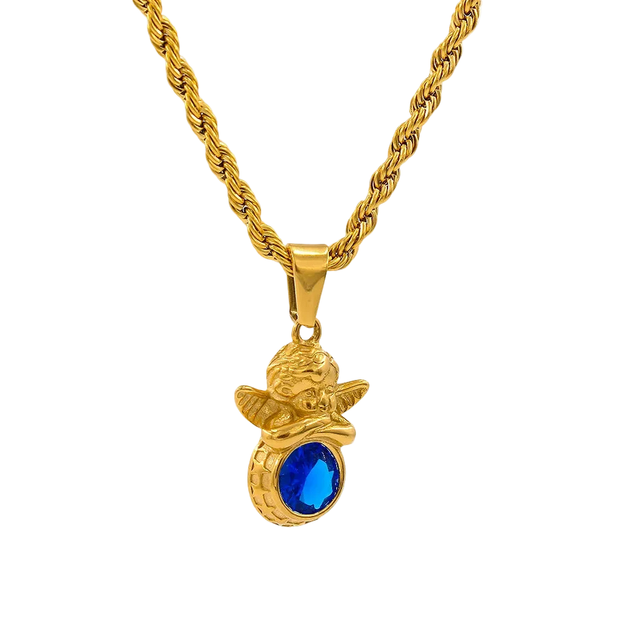 Savaé Design Dainty Angel Birthstone Necklace