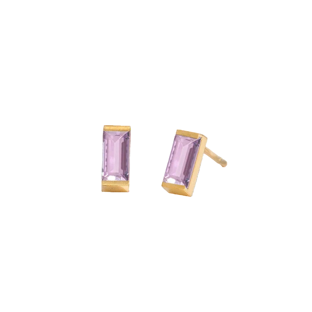 Savaé Design Rectangle Birthstone Earrings