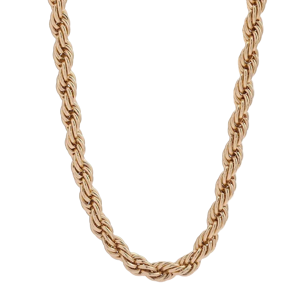 Savaé Design 18K Gold Spiral Twist Rope Chain Necklace