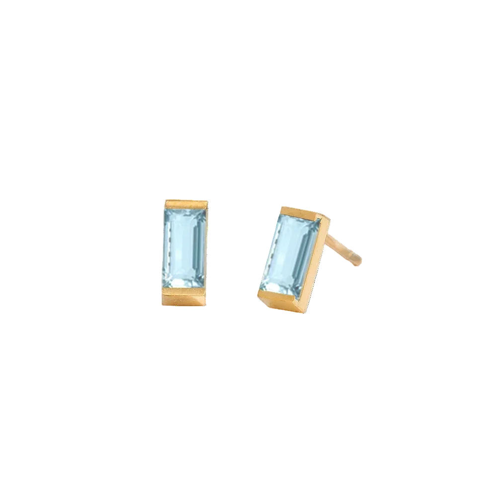 Savaé Design Rectangle Birthstone Earrings