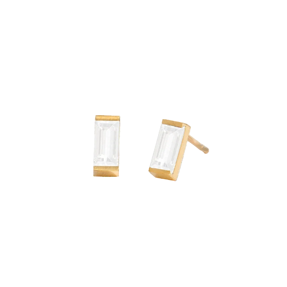 Savaé Design Rectangle Birthstone Earrings