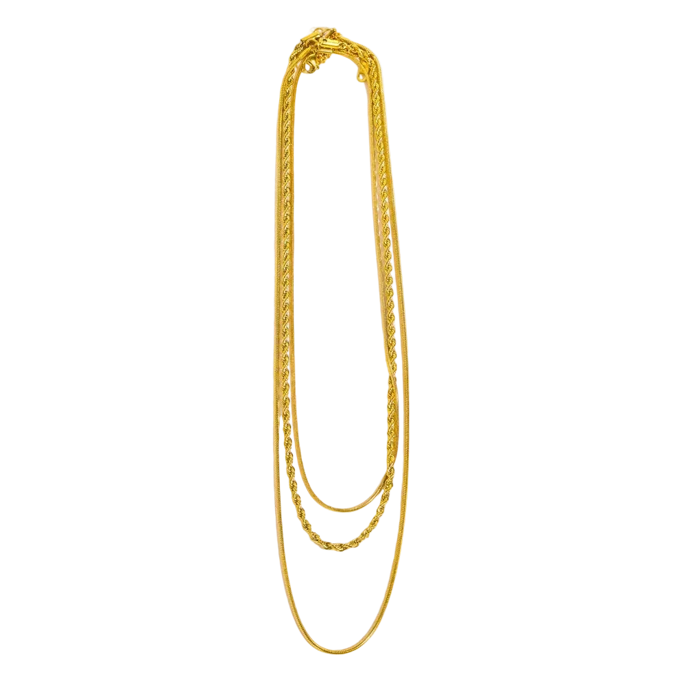 Savaé Design 18K Gold Plated Layered Chain Necklace