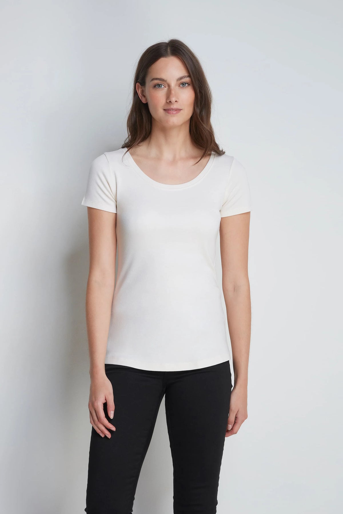 Lavender Hill Clothing Short Sleeve Scoop Neck Cotton Modal T-Shirt