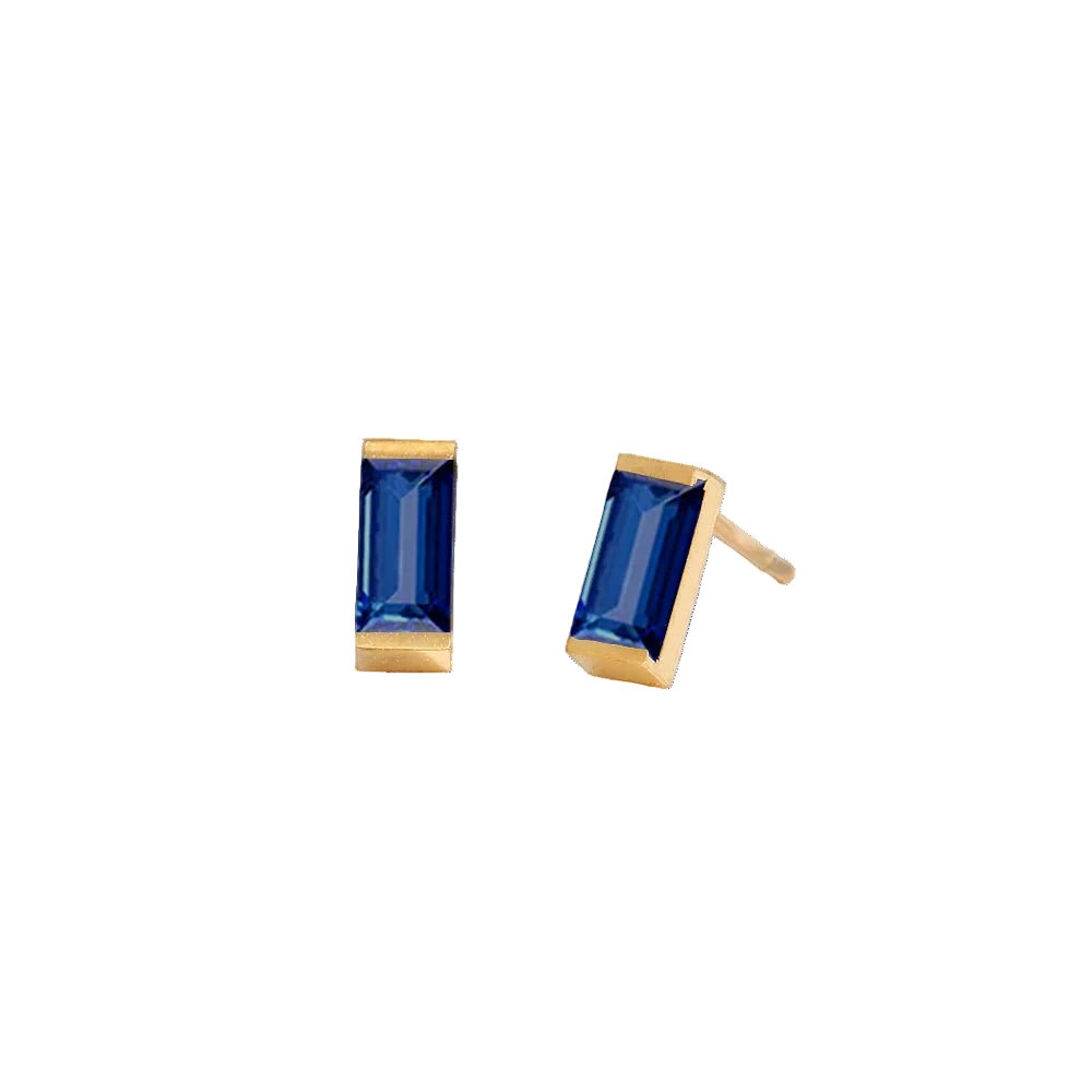 Savaé Design Rectangle Birthstone Earrings