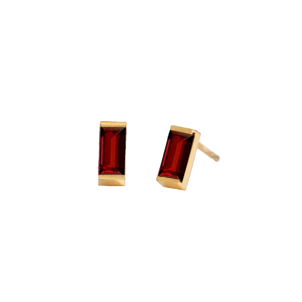 Savaé Design Rectangle Birthstone Earrings