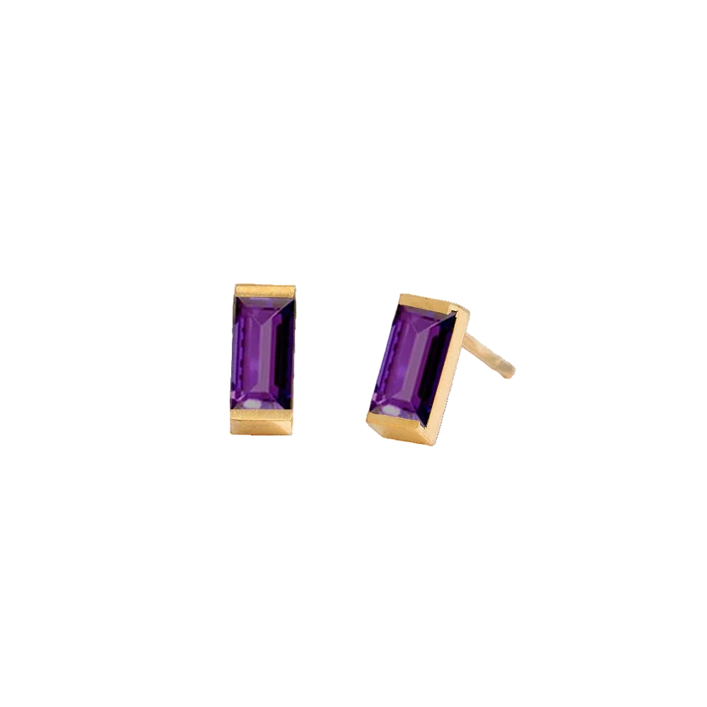 Savaé Design Rectangle Birthstone Earrings