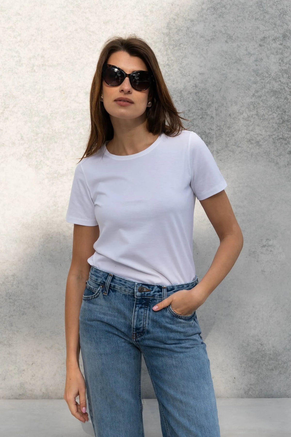 Lavender Hill Clothing Supima Cotton Crew Neck T-Shirt in White
