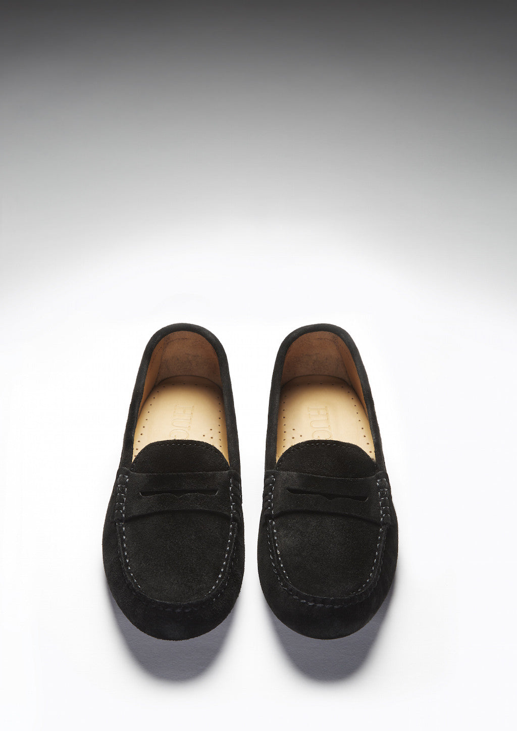 Hugs & Co. Women's Black Suede Penny Driving Loafers