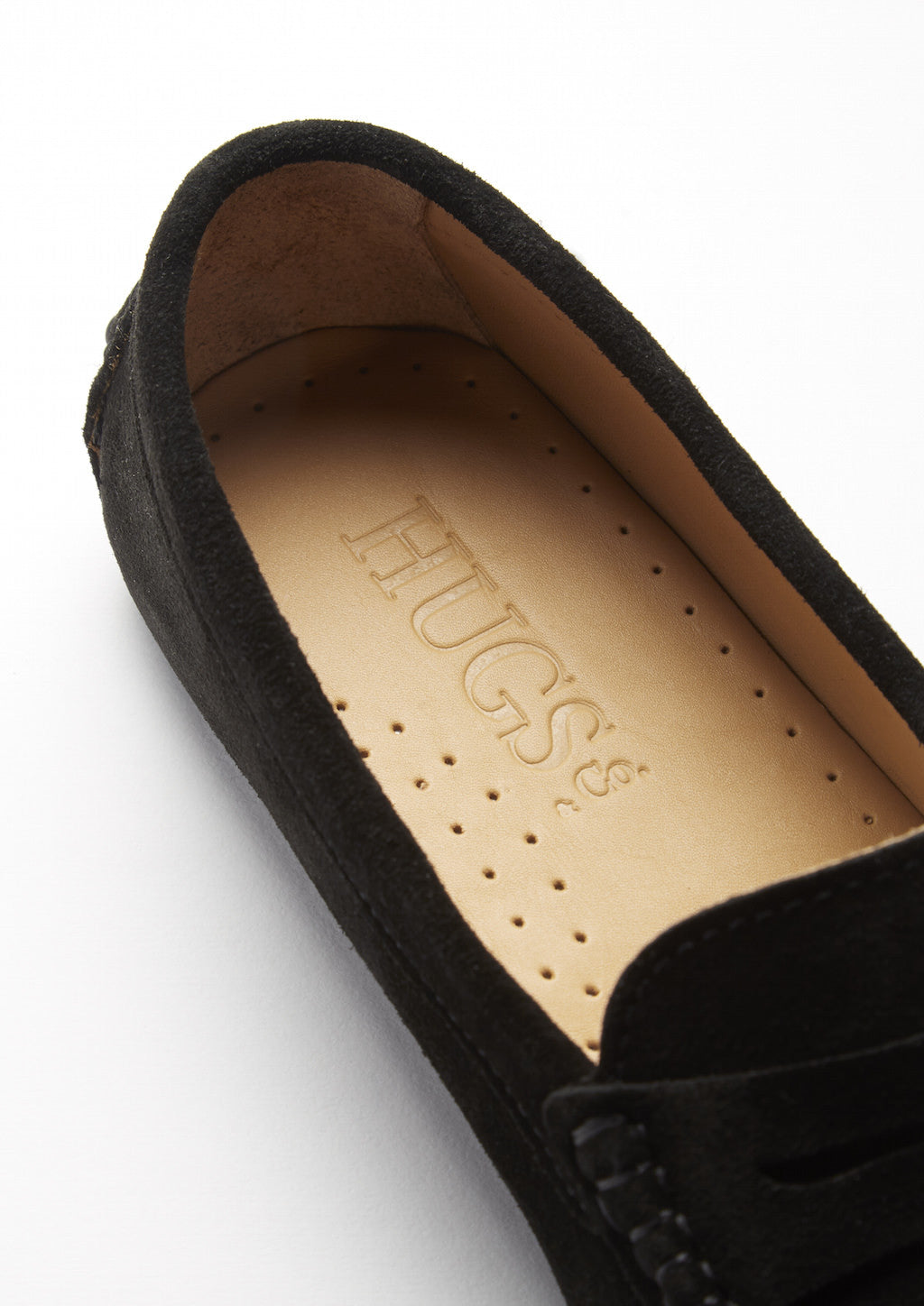 Hugs & Co. Women's Black Suede Penny Driving Loafers