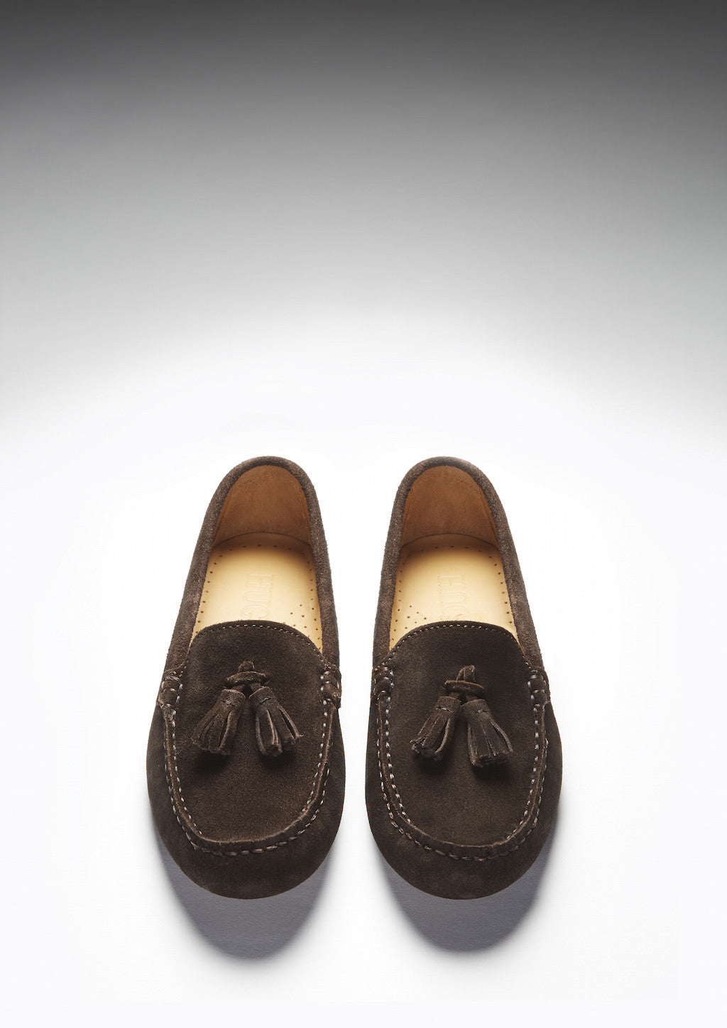 Hugs & Co. Women's Brown Suede Tasselled Driving Loafers